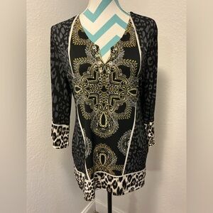 JM Collection Womens Beautiful Blouse Top Size Medium